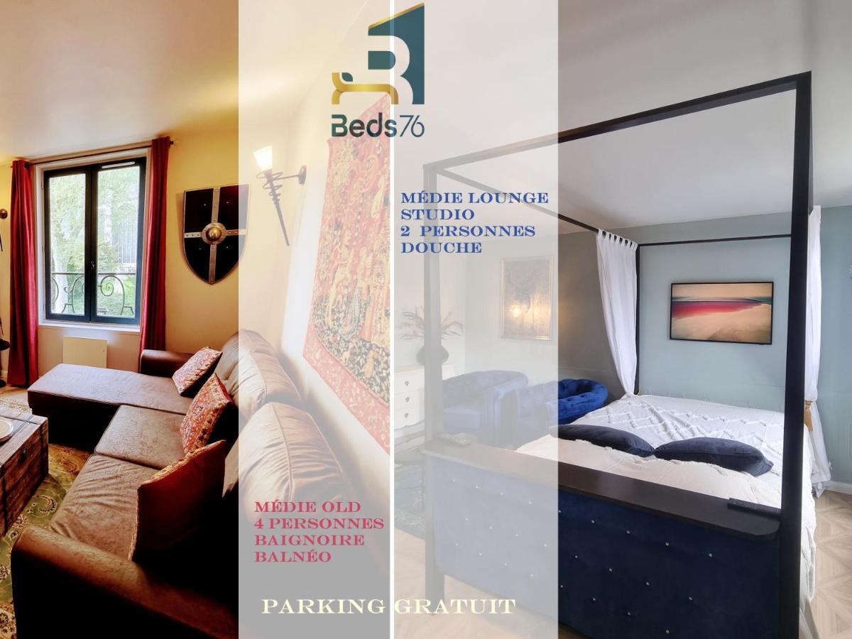 2 Appt Medielounge Ou Medieold, Parking Vue Magnifique Par Beds76 Rouen Ngoại thất bức ảnh